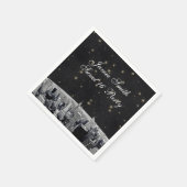 NYC Skyline 2 Black Gold Star Serviette (Ecke)