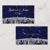 NYC Skyline 2 Blue Gold Star Platzkarten (Vorne/Hinten)