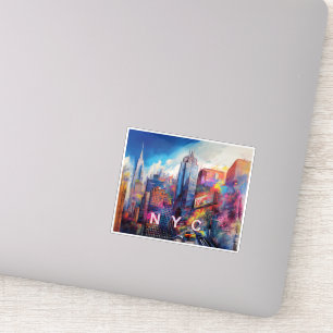 NYC Skyline Abstrakt Art Aufkleber