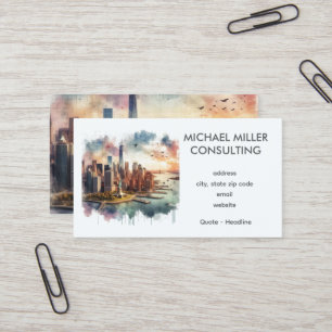 NYC-Skyline-Aquarell-Beratung Visitenkarte