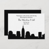 NYC Skyline-Aufnahmekarte - Schwarz Einladung (Vorne/Hinten)