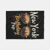 Nyc Skyline Birthday New York Trip Celebration Des Fleecedecke (Vorderseite (Horizontal))