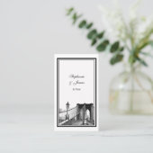 NYC Skyline Bklyn Bridge #2 Etched Platzkarten (Stehend Vorderseite)