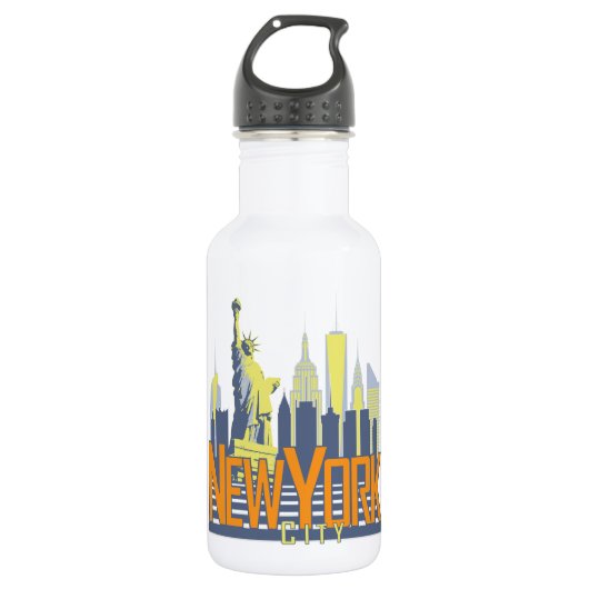 NYC-Skyline Bold Trinkflasche (Vorderseite)