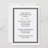 NYC Skyline Brooklyn Bridge #2 DIY Bachelorette Einladung (Rückseite)