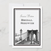 NYC Skyline Brooklyn Bridge #2 DIY Bridal Showr Einladung (Vorderseite)