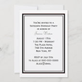 NYC Skyline Brooklyn Bridge #2 DIY Sweet 16 Einladung (Rückseite)