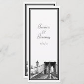 NYC Skyline Brooklyn Bridge #2 Menu Empfang Menükarte (Vorne/Hinten)