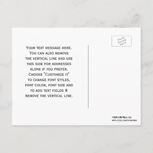 NYC Skyline Brooklyn Bridge #2 Save the Date Ankündigungspostkarte (Rückseite)