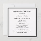 NYC Skyline Brooklyn Bridge #2 SQ Kinderdusche Einladung (Rückseite)