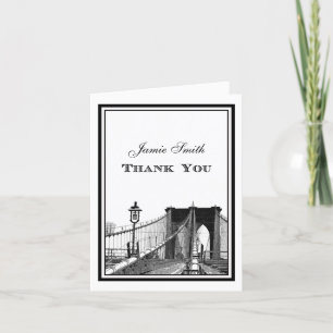 NYC Skyline Brooklyn Bridge #2 Vielen Dank Dankeskarte