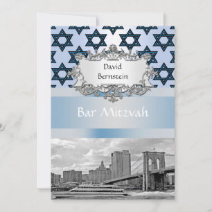 NYC-Skyline Brooklyn Bridge Bar Mitzwa #2 Einladung