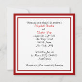 NYC Skyline Brooklyn Bridge Blk White Wedding Einladung (Rückseite)