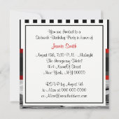 NYC Skyline Brooklyn Bridge Boat 2 Sweet 16 Einlad Einladung (Rückseite)