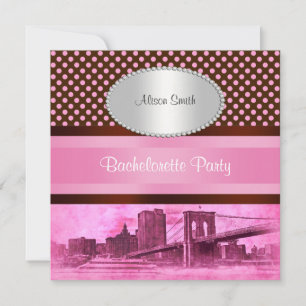 NYC Skyline Brooklyn Bridge Boat 3 Bachelorette Einladung