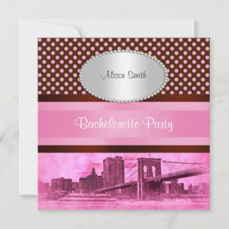 NYC Skyline Brooklyn Bridge Boat 3 Bachelorette Einladung