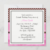 NYC Skyline Brooklyn Bridge Boat 3H Sweet 16 Einladung (Rückseite)