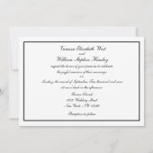 NYC Skyline Brooklyn Bridge Boat BW Etchd Wedding Einladung (Rückseite)