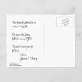 NYC Skyline Brooklyn Bridge, Boot Save the Date Ankündigungspostkarte (Rückseite)