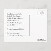 NYC Skyline BSE Top of the Rock Etch Save the Date Ankündigungspostkarte (Rückseite)