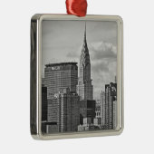 NYC Skyline: Chrysler Gebäude, Met Life BW Ornament Aus Metall (Rechts)