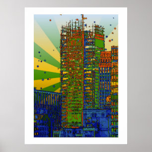 NYC Skyline: Das New- York TimesGebäude Poster