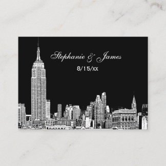 NYC Skyline DIY BG Color Platzkarten #1