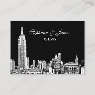 NYC Skyline DIY BG Color Platzkarten #2