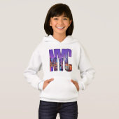 NYC Skyline (dunkel) Hoodie (Vorne ganz)