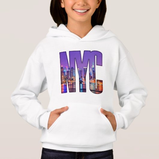 NYC Skyline (dunkel) Hoodie (Vorderseite)