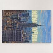 NYC Skyline Emp St Bldg, World Trade 2C Puzzle (Horizontal)