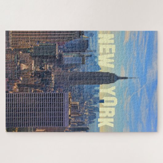NYC Skyline Emp St Bldg, World Trade 2C Puzzle (Horizontal)