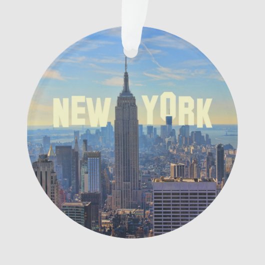 NYC Skyline Emp St Gebäude, World Trade 2C Ornament (Vorderseite)