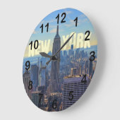 NYC Skyline Empire State Gebäude, World Trade 2C Große Wanduhr (Winkel)