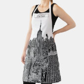 NYC Skyline ESB Top of the Rock Etched White BG Schürze (InSitu)