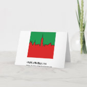 NYC Skyline: ESB Weihnachts-Silhouette Feiertagskarte (Rückseite)