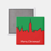 NYC Skyline: ESB Weihnachts-Silhouette Magnet (Vorderseite/Rückseite)