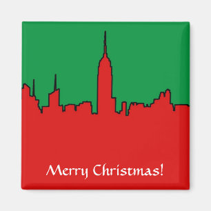 NYC Skyline: ESB Weihnachts-Silhouette Magnet