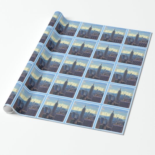 NYC Skyline ESB, World Trade 2C Geschenkpapier (Ungerollt)