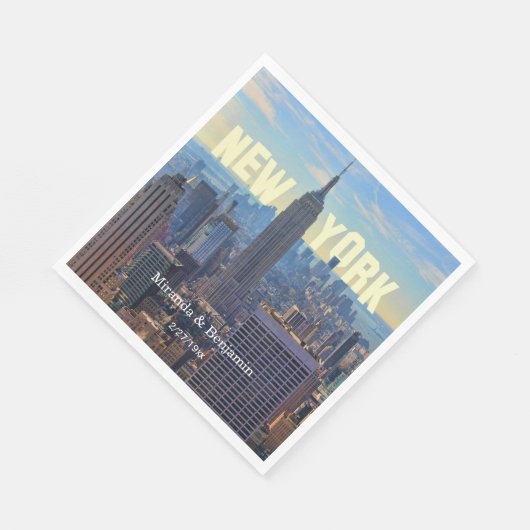 NYC Skyline ESB World Trade 2C L Serviette (Ecke)