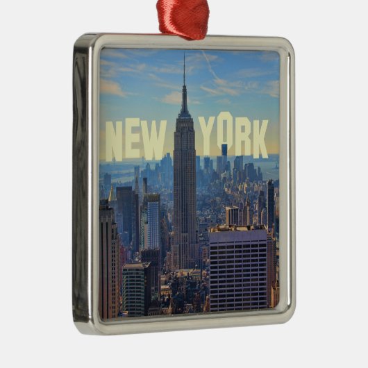 NYC Skyline ESB, World Trade 2C Ornament Aus Metall (Rechts)