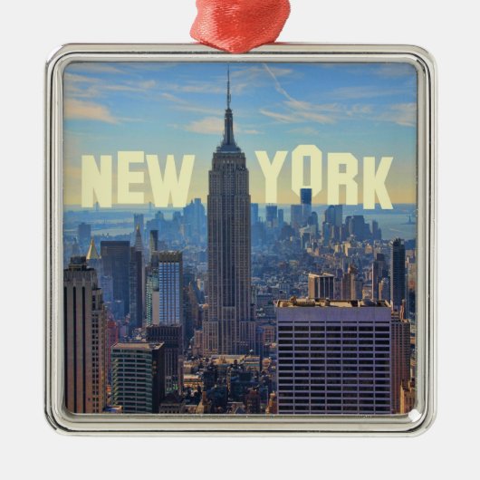 NYC Skyline ESB, World Trade 2C Ornament Aus Metall (Vorne)