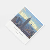 NYC Skyline ESB WTC 2C L Serviette (Ecke)