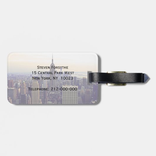 NYC skyline ESB, WTC 4 Gepäckanhänger (Rückseite horizontal)