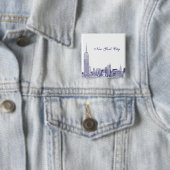 NYC Skyline Etched 01 Blue Button (Beispiel)