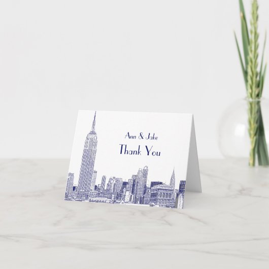 NYC Skyline Etched 01 Danke Blue (Vorderseite)