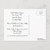 NYC Skyline Etched 01 Engagement Party Einladungspostkarte (Rückseite)