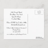 NYC Skyline Etched 01 Engagement Party Einladungspostkarte (Rückseite)