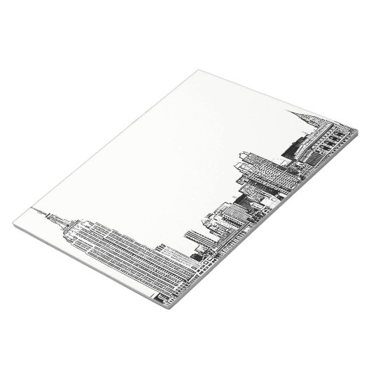 NYC Skyline Etched 01 Notizblock (angewinkelt)