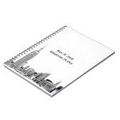 NYC Skyline Etched 01 Notizblock (Linke Seite)